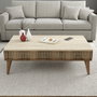 Hanah Home Mesa de centro Milan - Walnut, Travertine